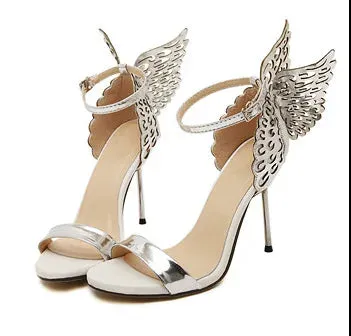 مجموعة اروين التجارية ARWEN&AJH GROUP  2024 European New Arrivals High Quality High Heel Shoes Butterfly Wings Hollow Buckle Color Nightclub High Heel Sandals For Women