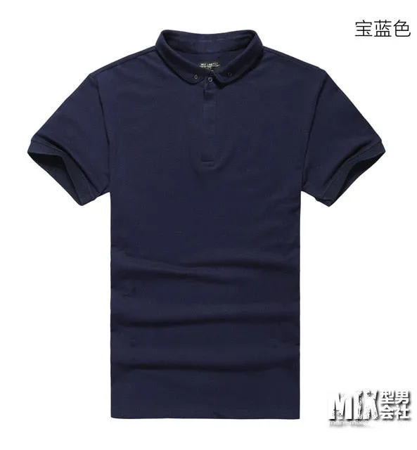 2017 New Men Mandarin Collar Short Sleeve Cotton Casual Polo Shirt Men Fashion Summer Breathable Polos Mens Designer Polo Shirts