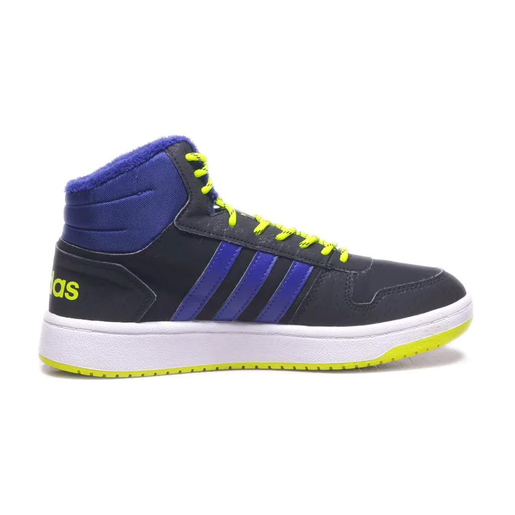 Adidas Hoops 2.0 High-Top Sneakers Leather Blue Colour For Women