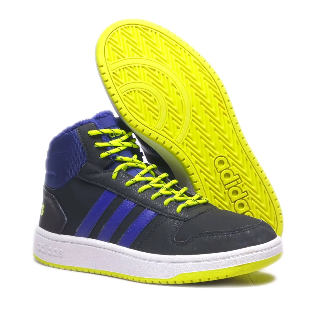 Adidas Hoops 2.0 High-Top Sneakers Leather Blue Colour For Women