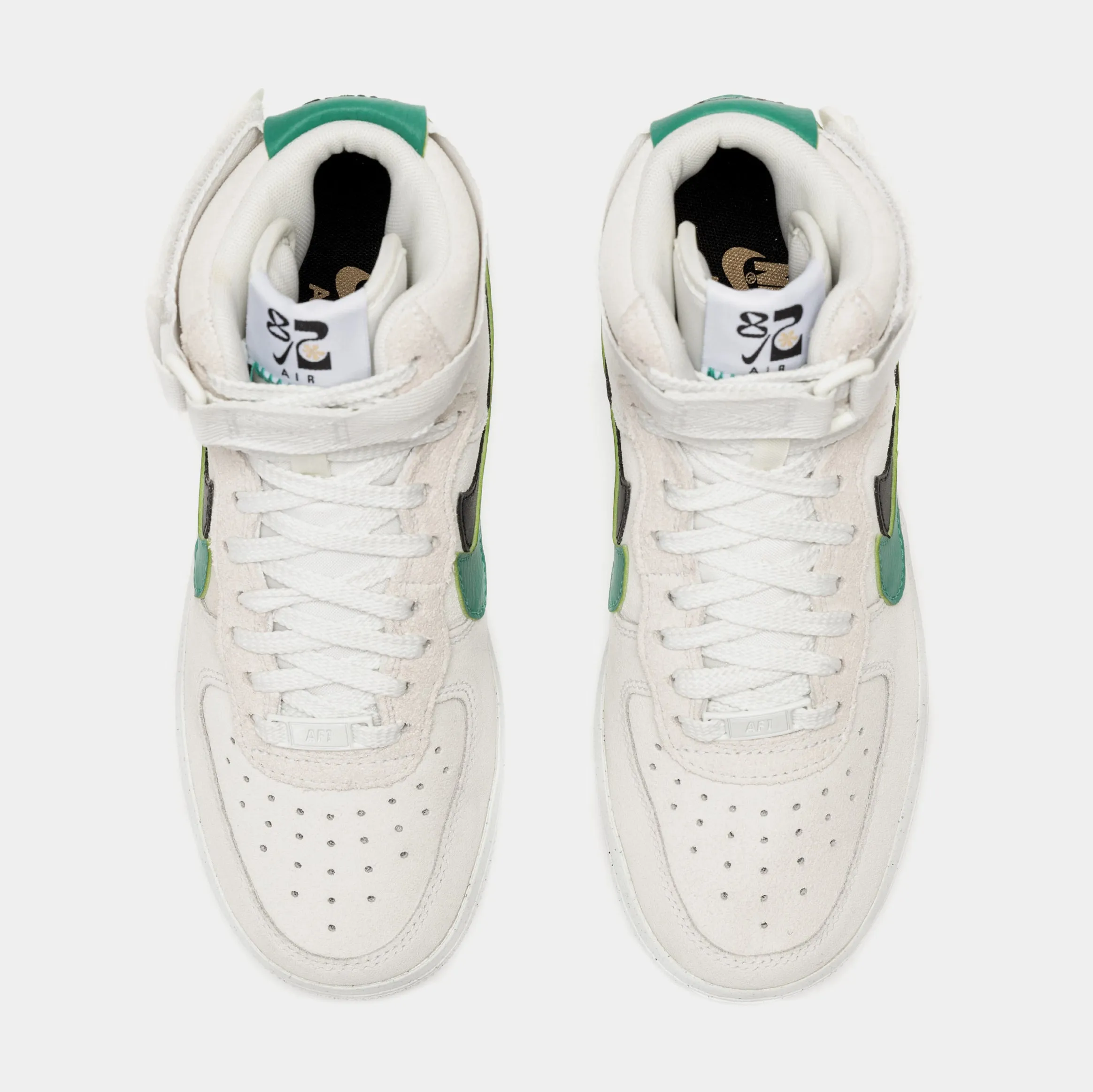 Air Force 1 High 82 Womens Lifestyle Shoes (White/Green)