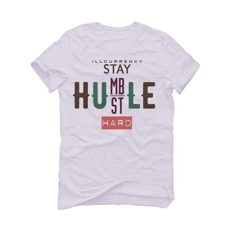 Air Jordan 1 High OG Hand Crafted White T-Shirt (Stay humble hustle hard)