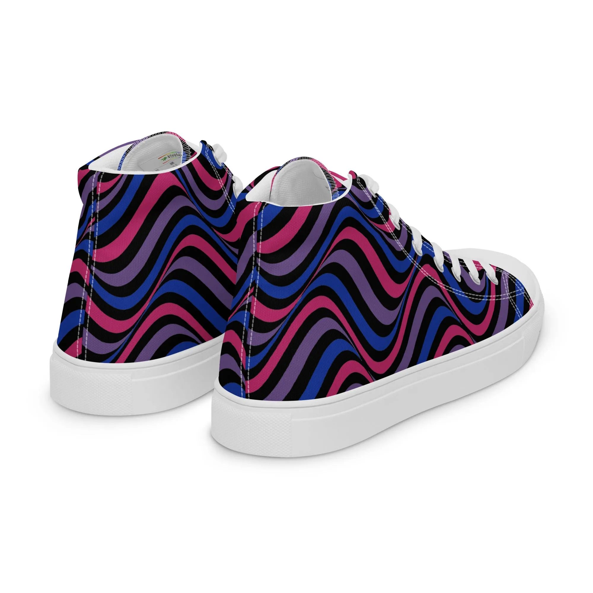 Bisexual Bi Wavey Women’s High Top Canvas Athletic Shoes