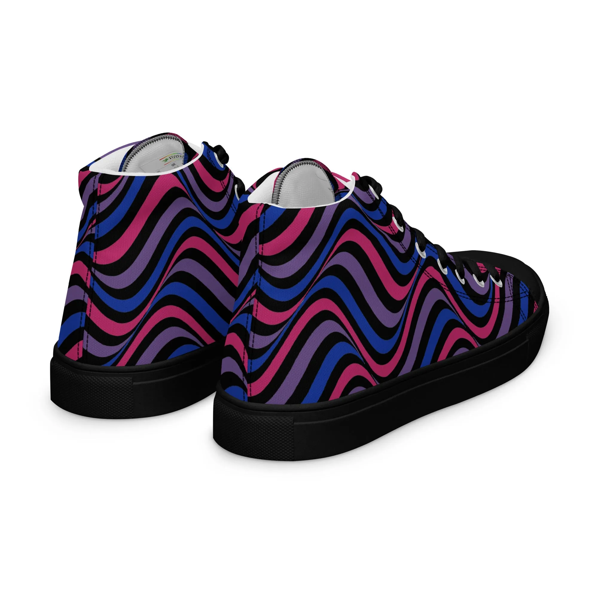 Bisexual Bi Wavey Women’s High Top Canvas Athletic Shoes