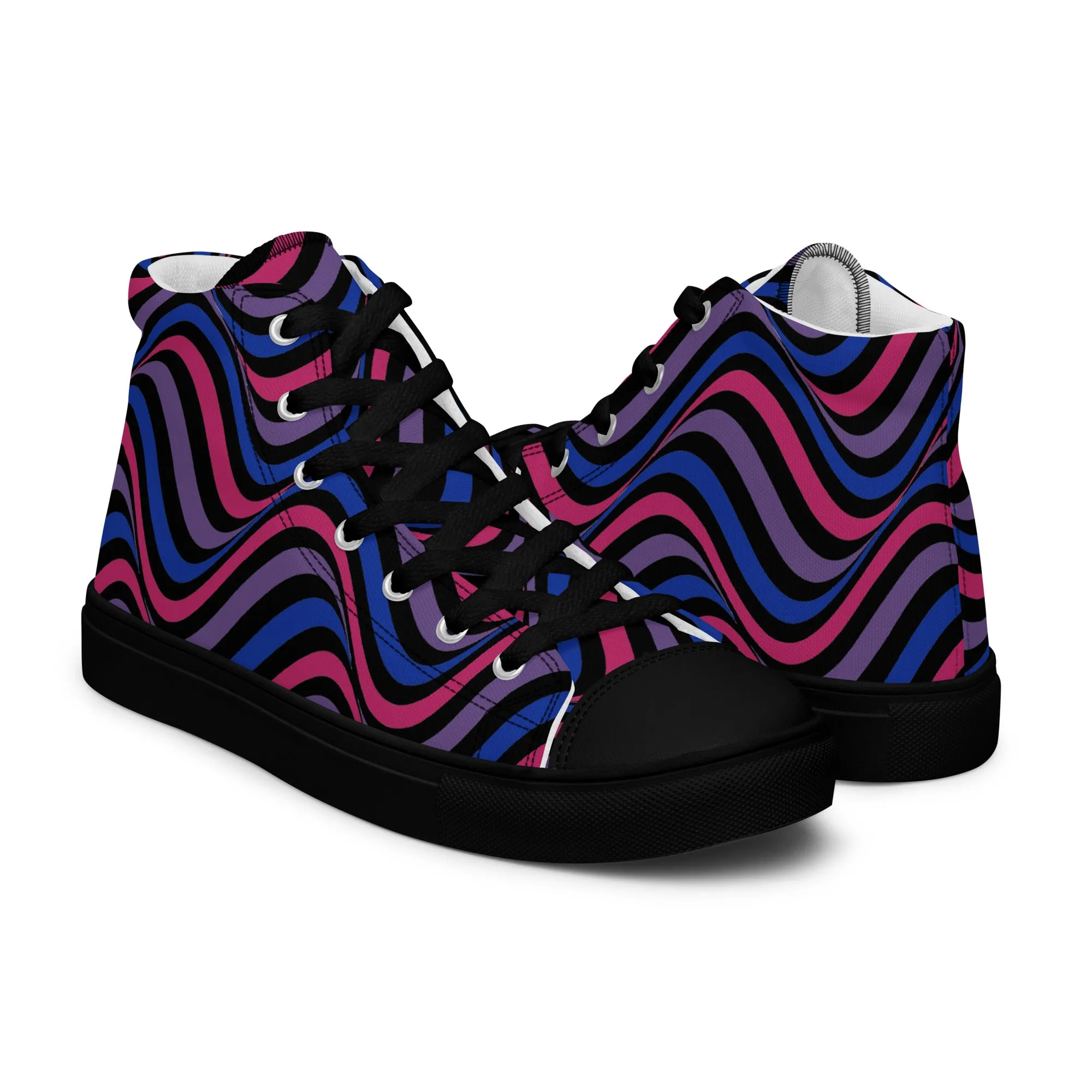 Bisexual Bi Wavey Women’s High Top Canvas Athletic Shoes