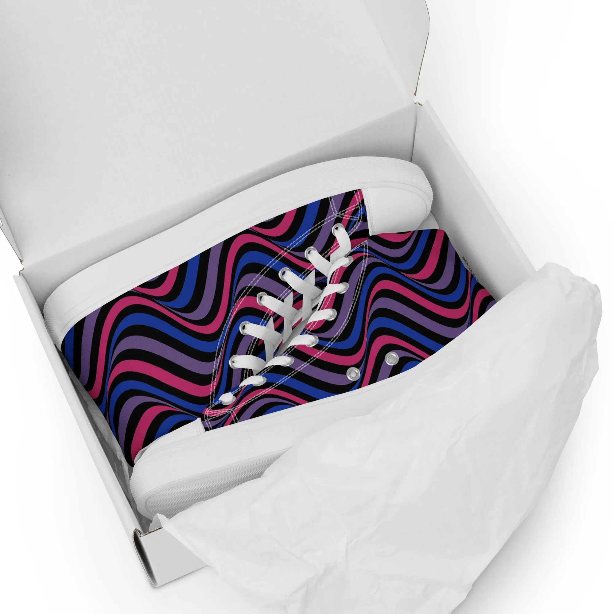 Bisexual Bi Wavey Women’s High Top Canvas Athletic Shoes