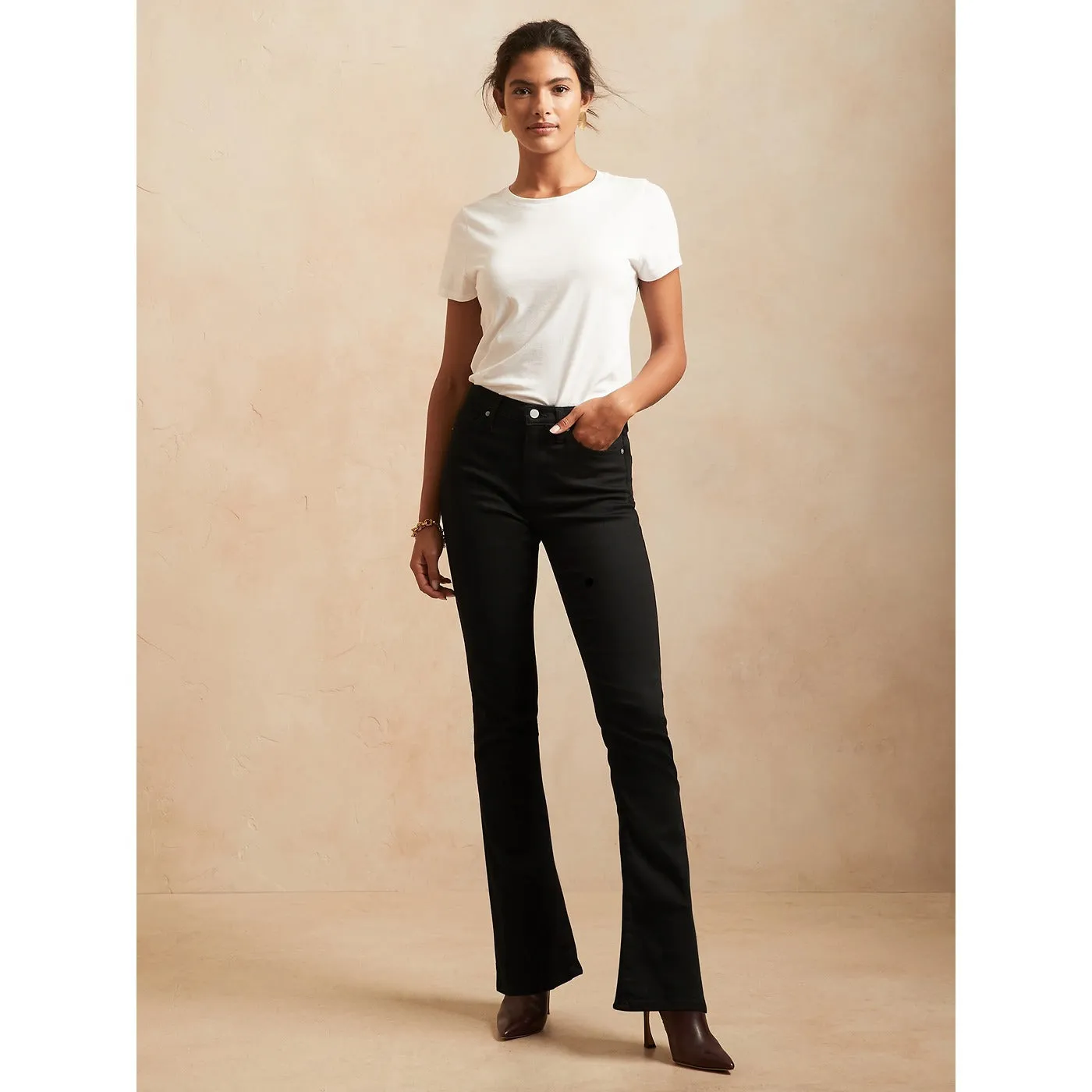 BR Slim Flare Black Jeans