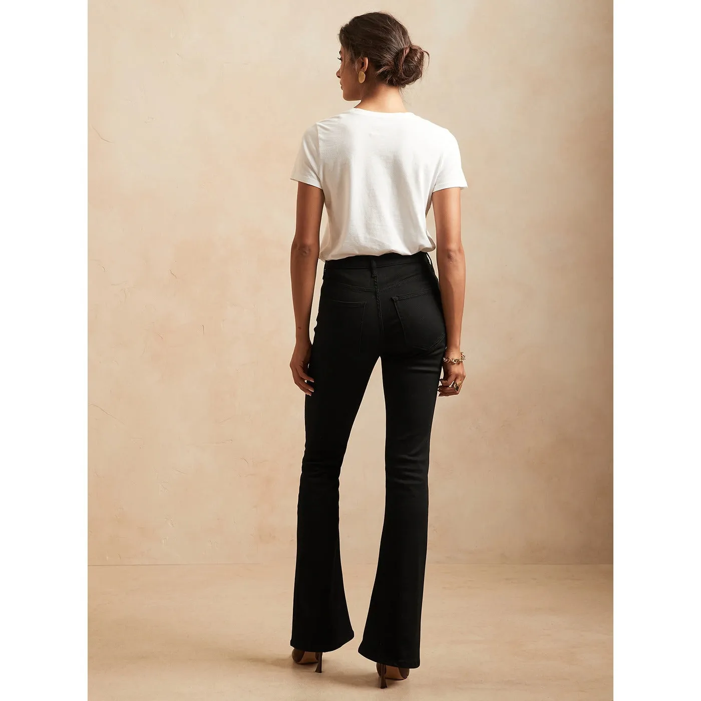 BR Slim Flare Black Jeans