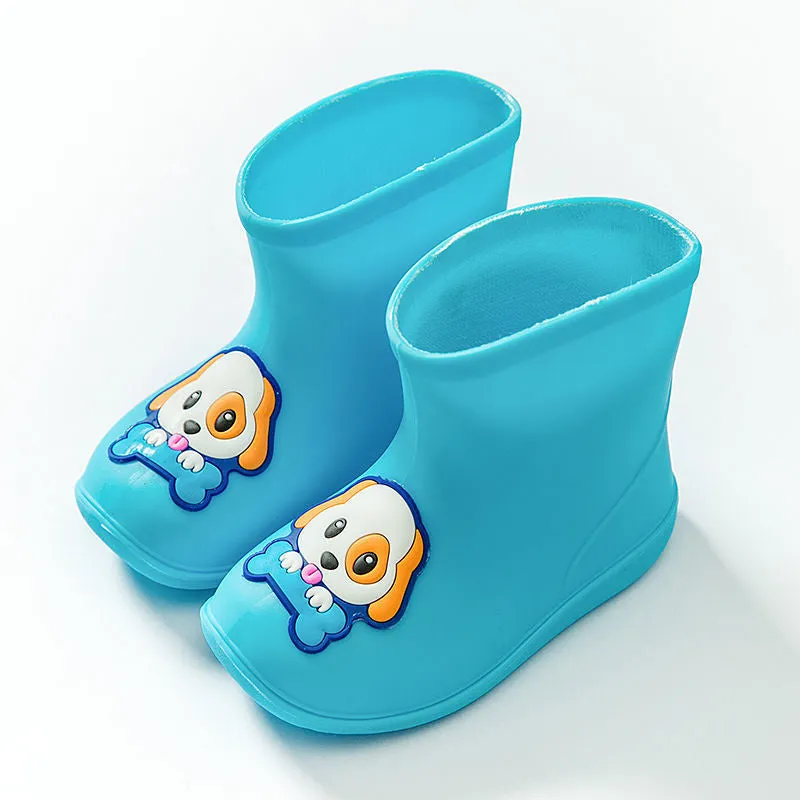 Children's rain boots, cute cartoon dinosaurs, water shoes for men, women, middle and large children, non-slip soft-soled rain boots