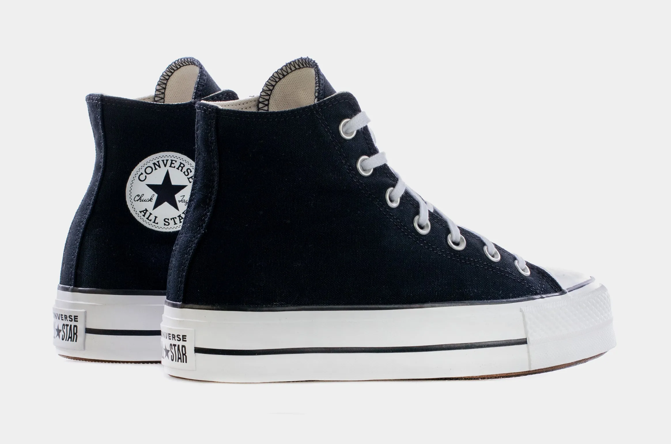 Chuck Taylor All Star Lift Platform Canvas Womens Lifestyle Shoes (Black)