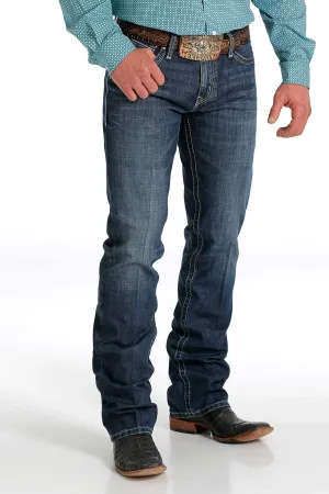 Cinch Mens Slim Fit Ian Dark Stonewash Jeans - MB55636001