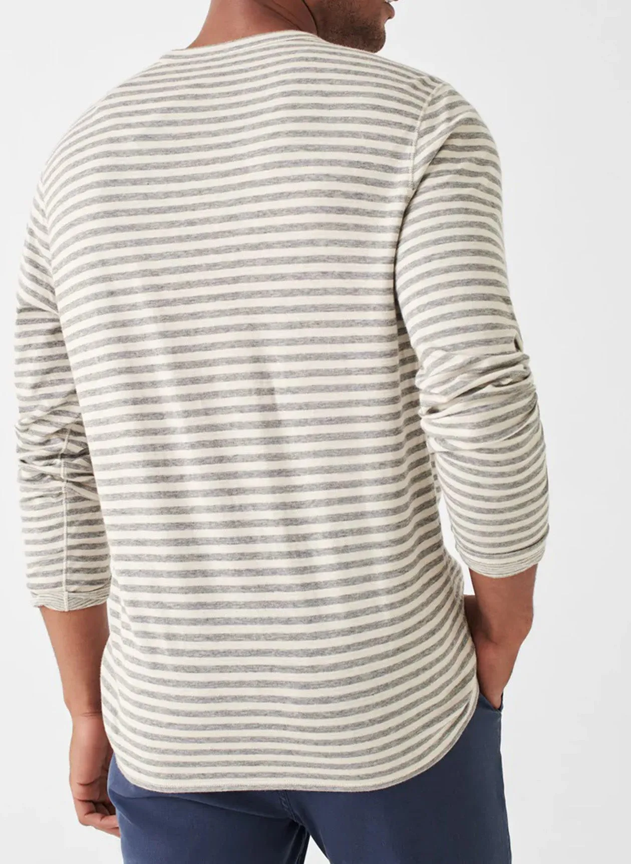 CLOUD REVERSIBLE LONG SLEEVE TEE - STONE PEAK STRIPE