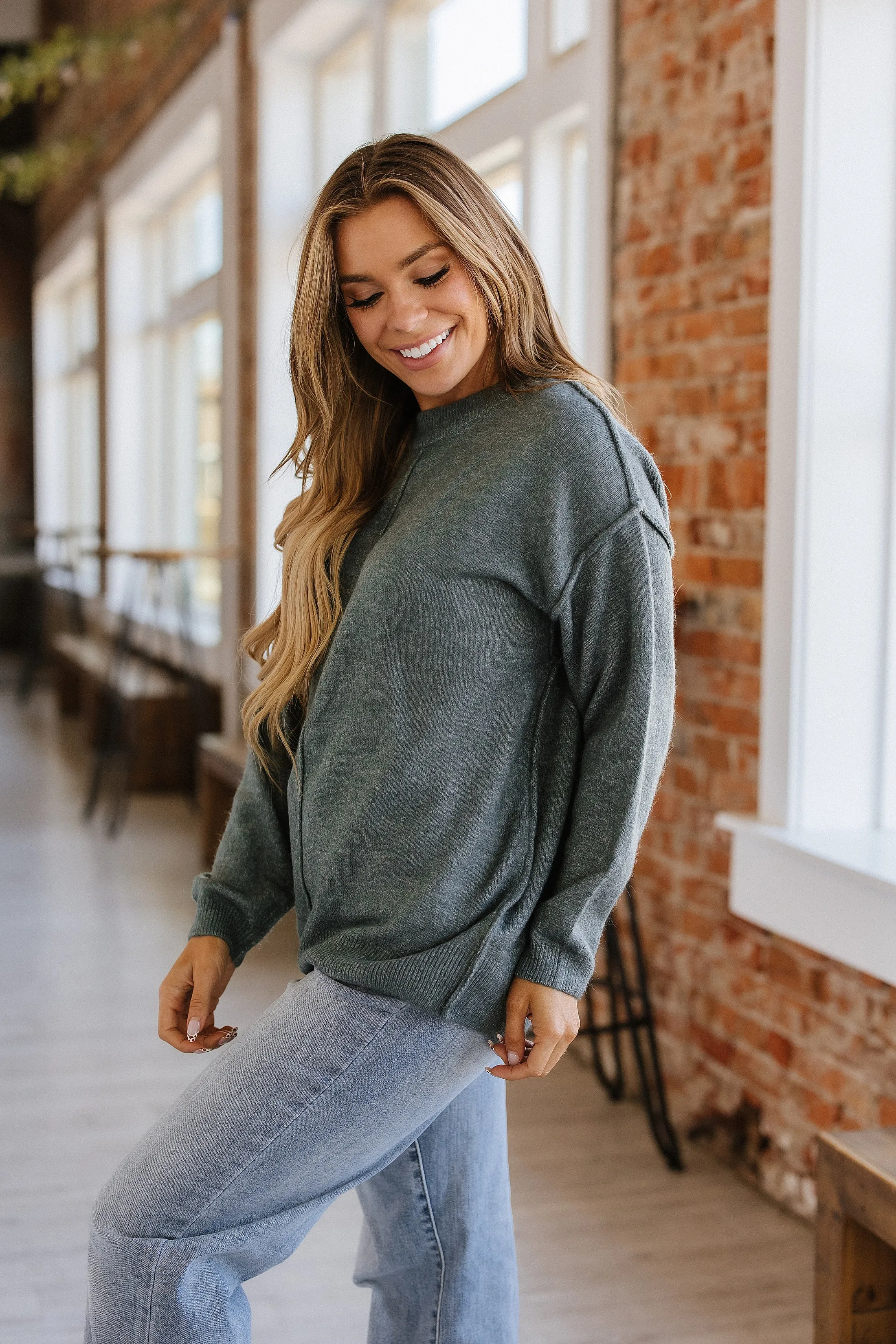 Colton Front Seam Sweater | S-XL