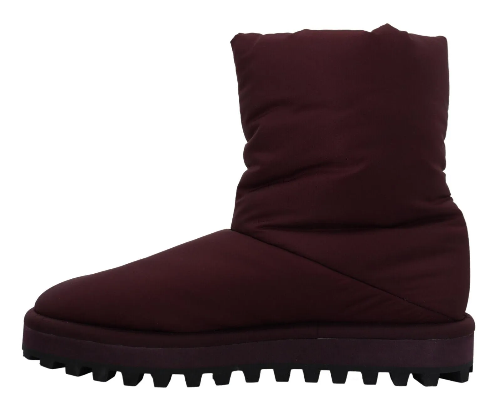 Dolce & Gabbana Elegant Bordeaux Mid Calf Boots