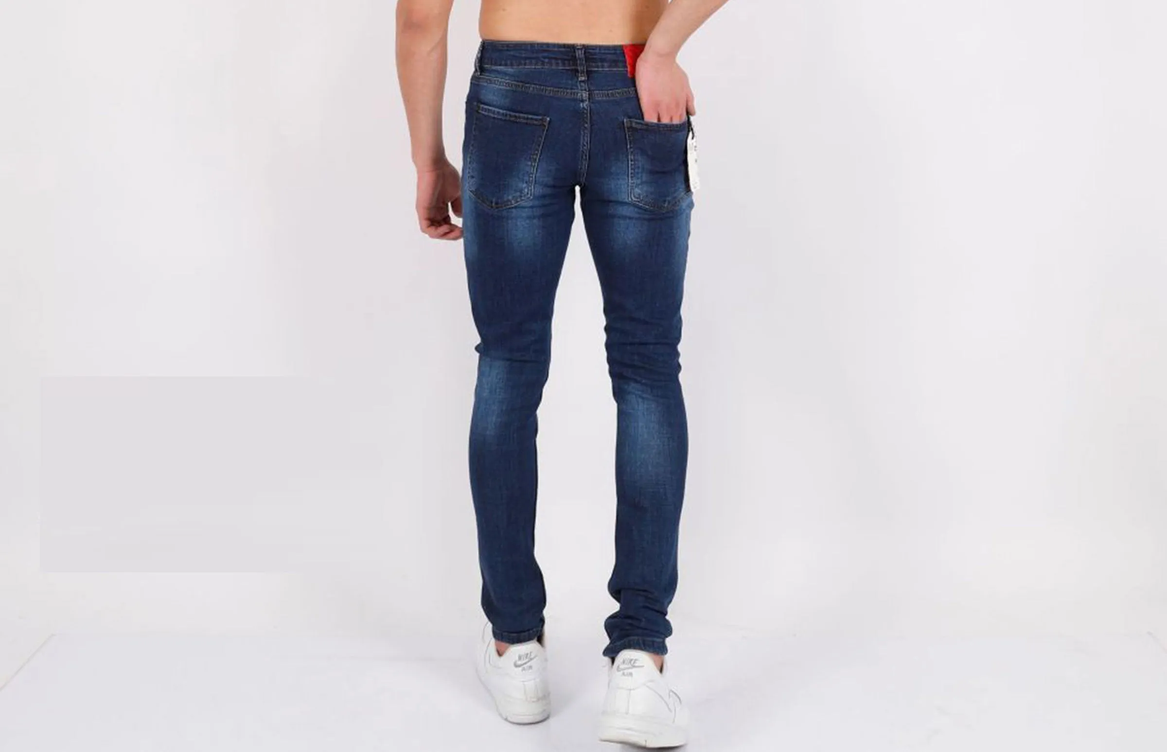 ELIE BALLEH NAVY DENIM JEANS Pants