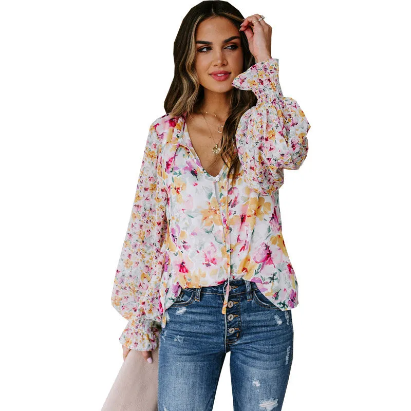 Floral Sleeve Top Women