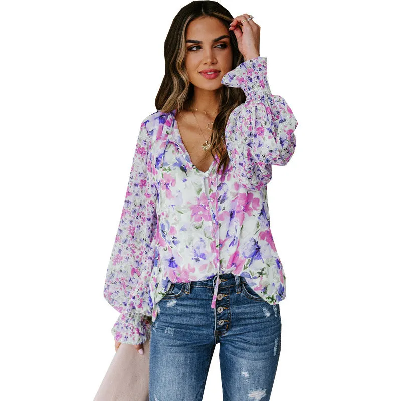 Floral Sleeve Top Women