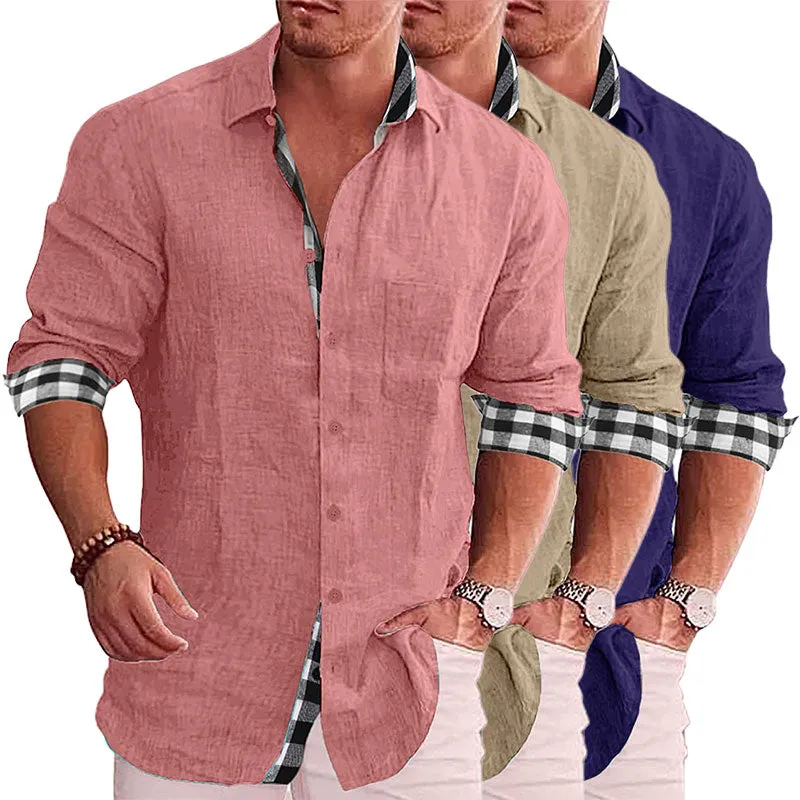 Gentleman Paneled Casual Buttons Pocket Blouse