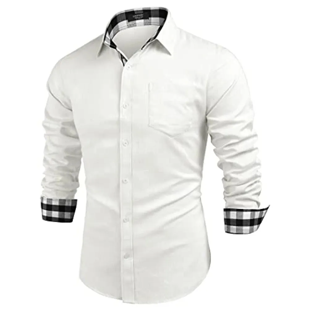 Gentleman Paneled Casual Buttons Pocket Blouse