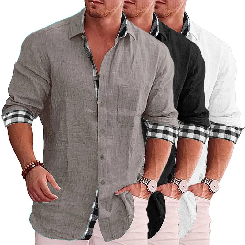 Gentleman Paneled Casual Buttons Pocket Blouse