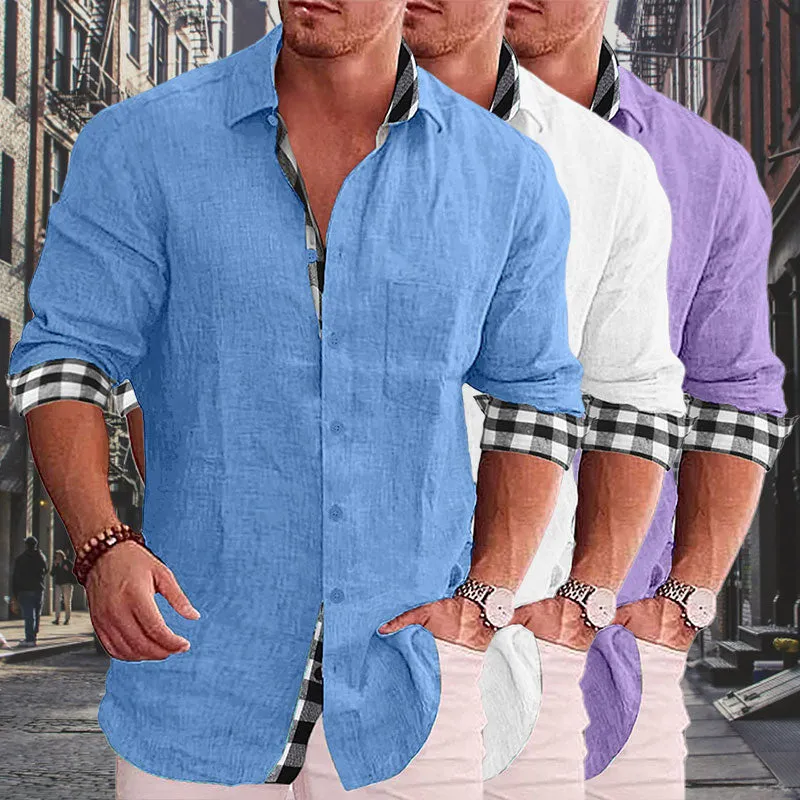 Gentleman Paneled Casual Buttons Pocket Blouse