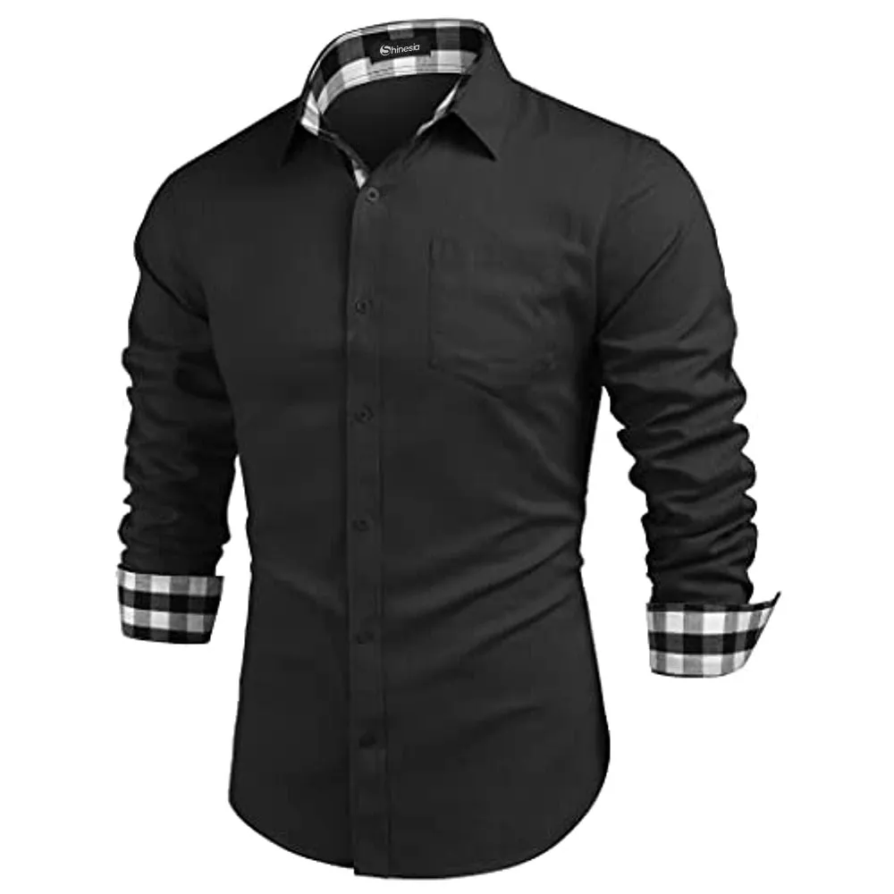 Gentleman Paneled Casual Buttons Pocket Blouse