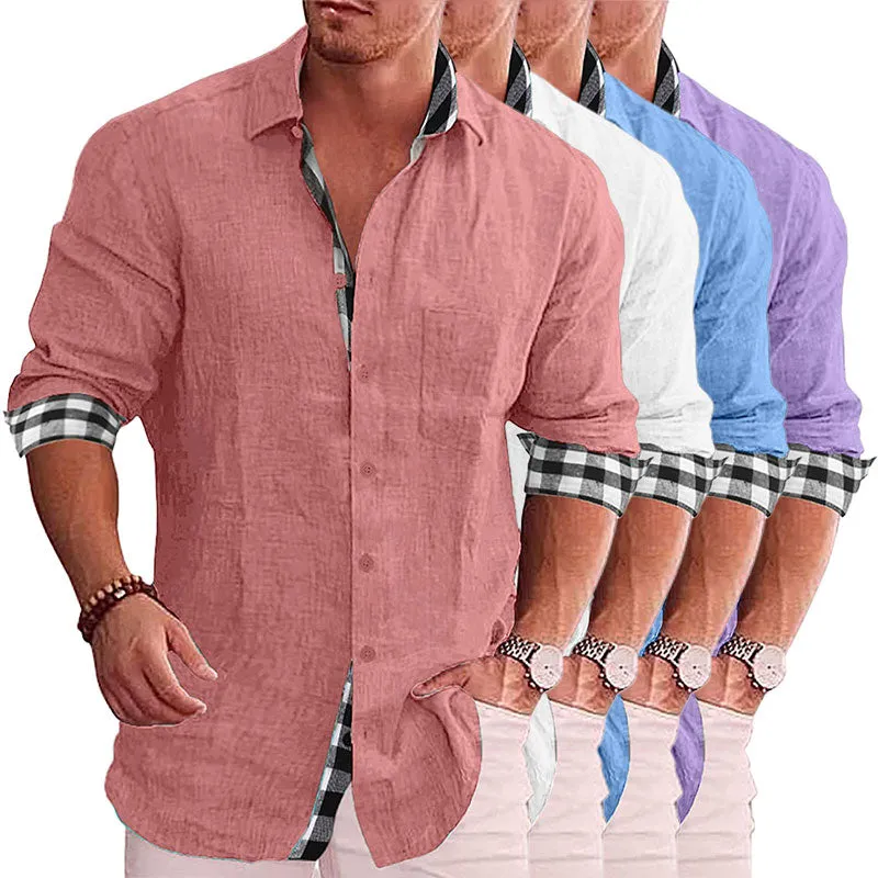 Gentleman Paneled Casual Buttons Pocket Blouse