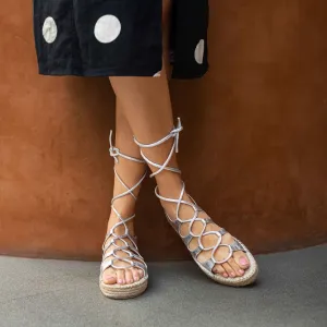 Gladiator Silver Sandals