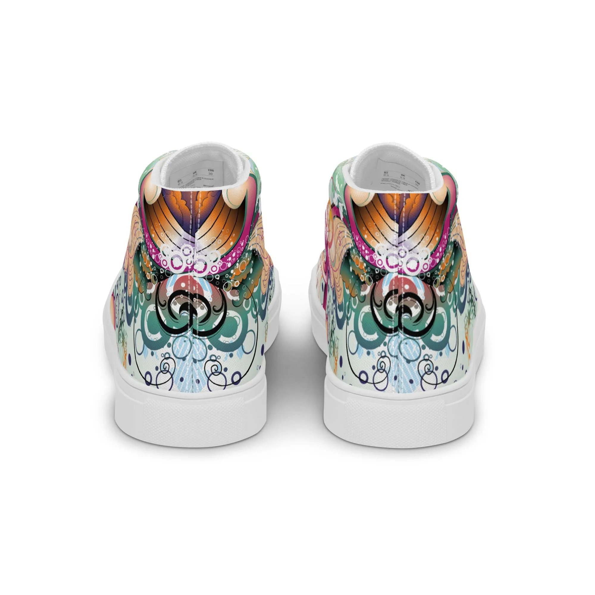 High top canvas shoes - Floral Ornaments