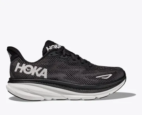 Hoka Women's Clifton 9 Running Shoe in Gull/Sea Ice, Vanilla/Astral, Black/Stellar Blue, Chalk Violet, Airy Blue, White & Black/Rose Gold Available in Wide Widths