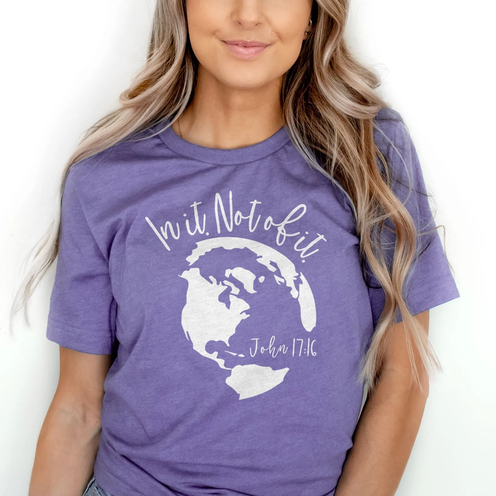 In it Not Of it John 17:16 Tee Shirts For Women - Christian Shirts for Women - Religious Tee Shirts