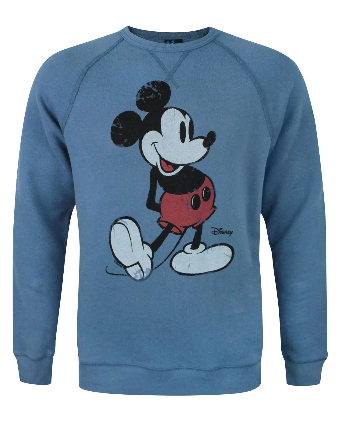 Junk Food Clothing Mickey Mouse Mens Blue Sweatshirt