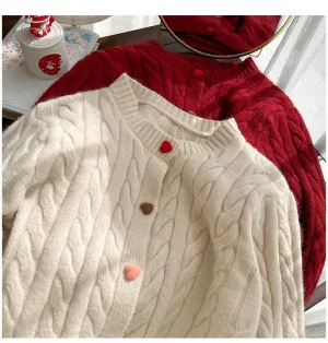 Love button sweater jacket for women       S4893