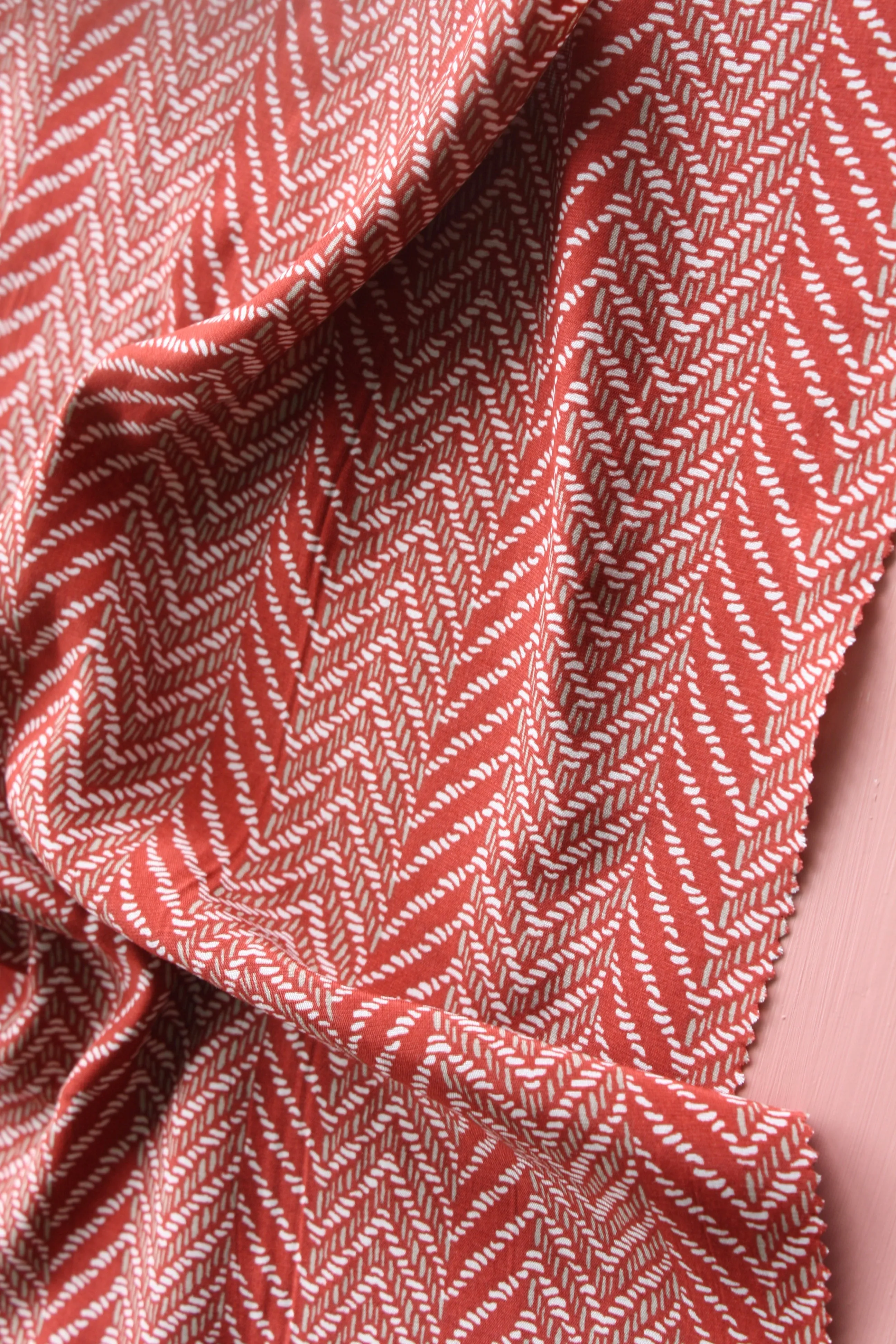 Marisol - Printed Viscose | Terracotta