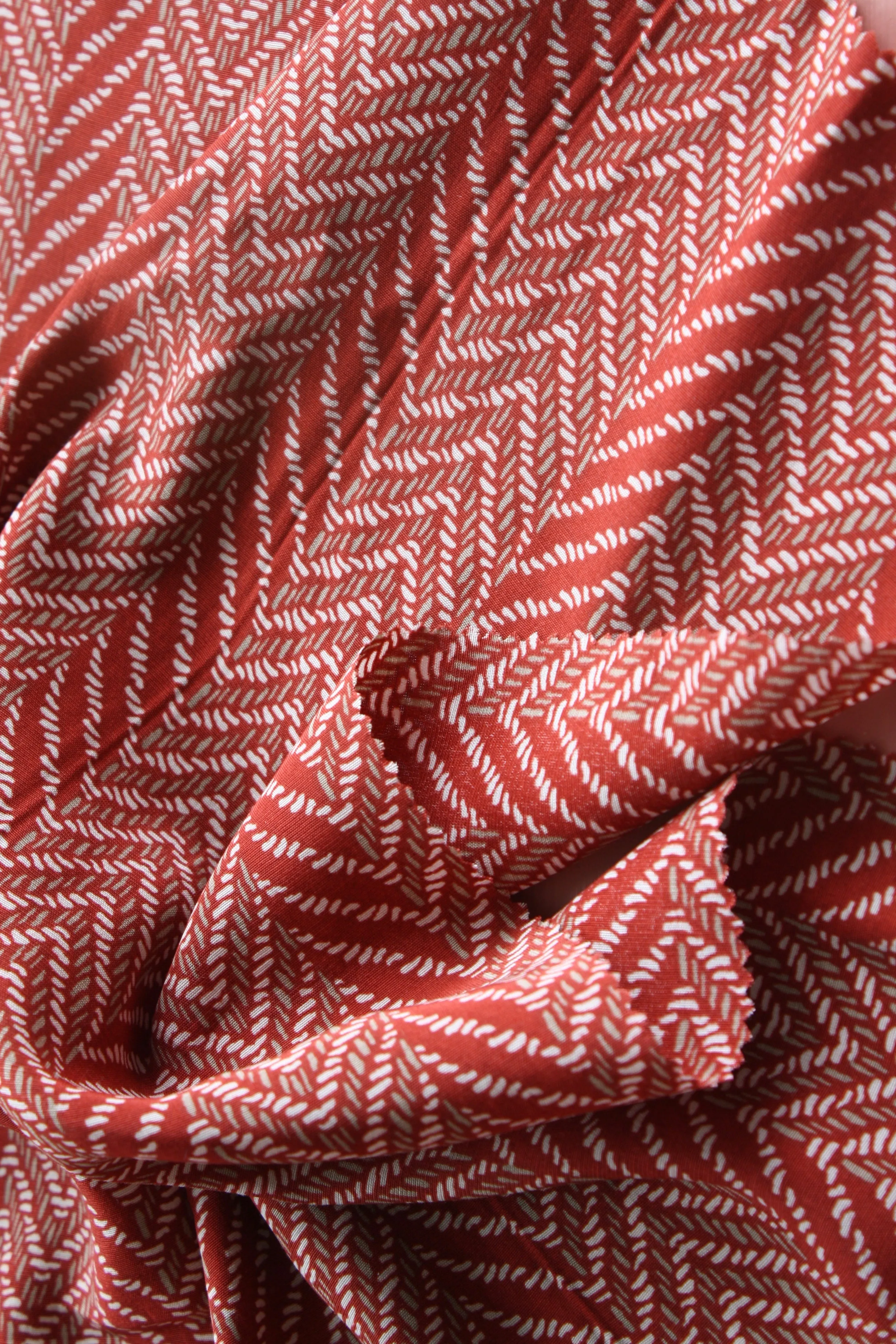 Marisol - Printed Viscose | Terracotta