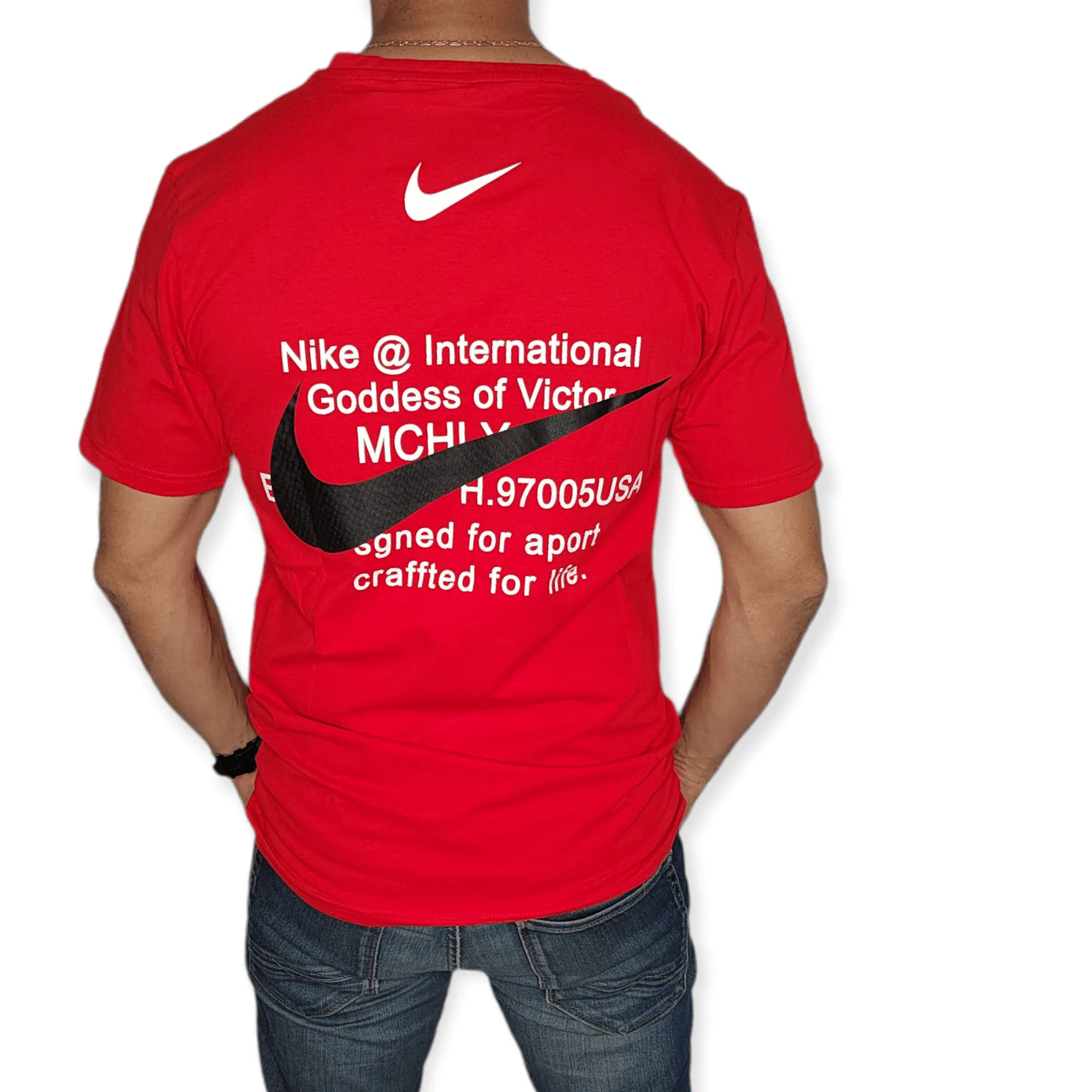 Men Round Tshirt (Jordan) (Slim-Fit) - Red