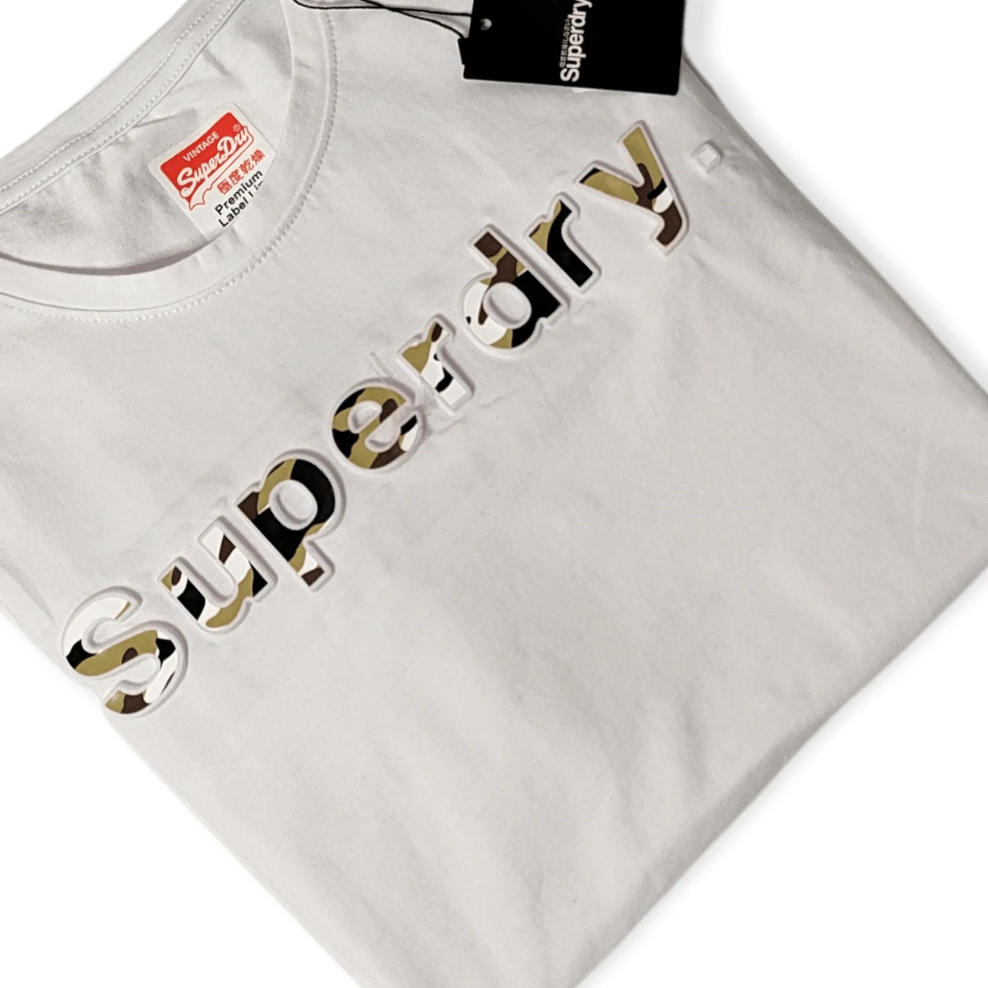 Men Round Tshirt (Superdry) - White