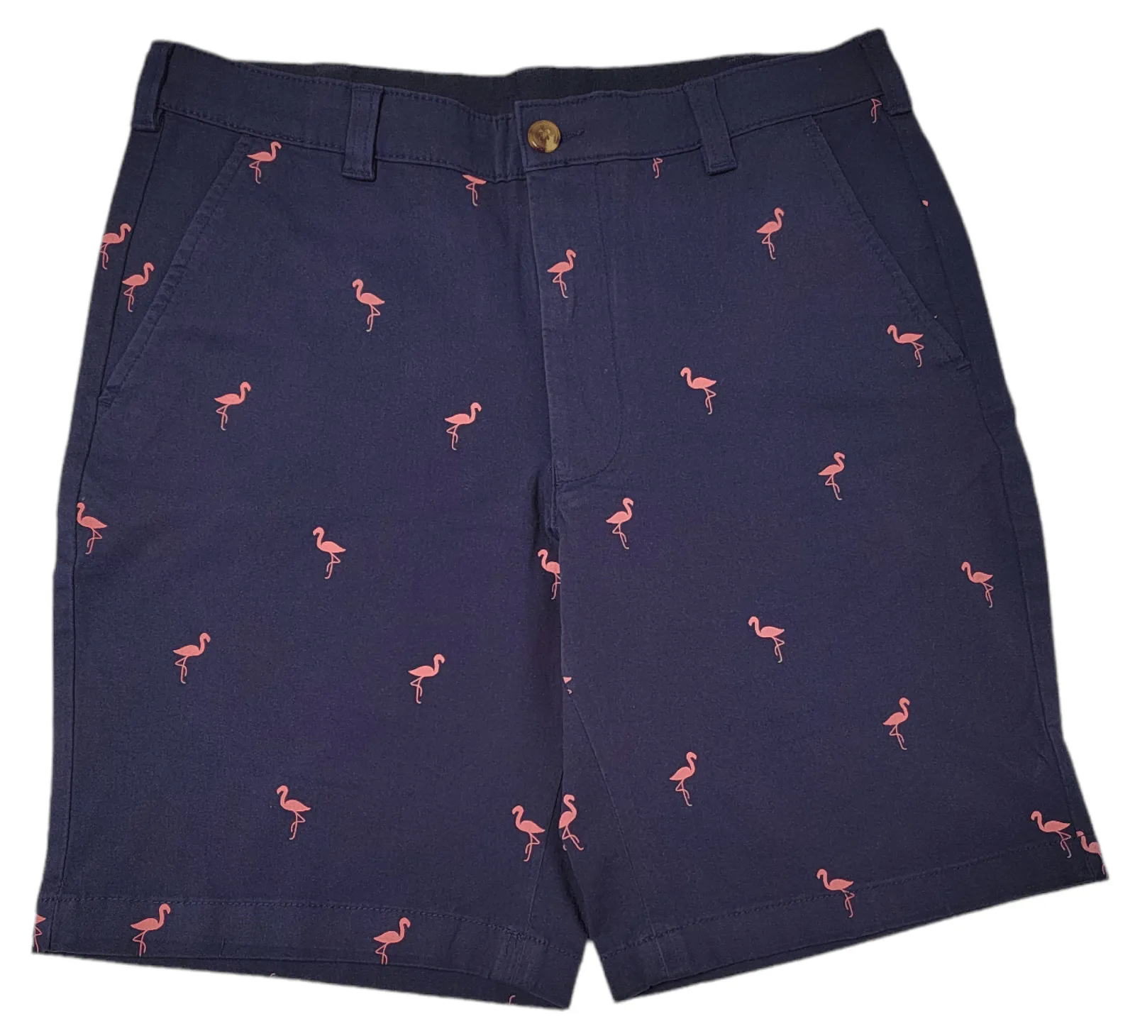 Men Shorts - Dark Blue x Flamingo