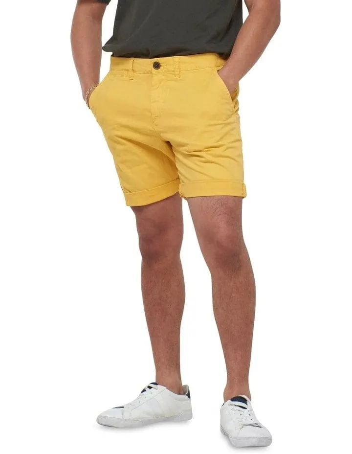 Men Shorts - Yellow