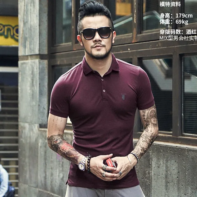 Men's Polo Shirt High Quality Solid Men Cotton Short Sleeve shirt Brands Summer polo Shirts Men 3XL