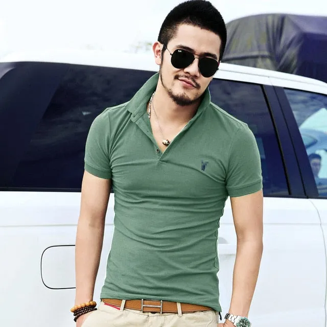 Men's Polo Shirt High Quality Solid Men Cotton Short Sleeve shirt Brands Summer polo Shirts Men 3XL