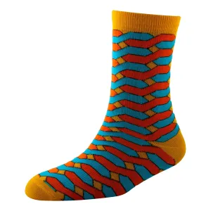 Men's YW-M1-320 Fashion Steps Crew Socks