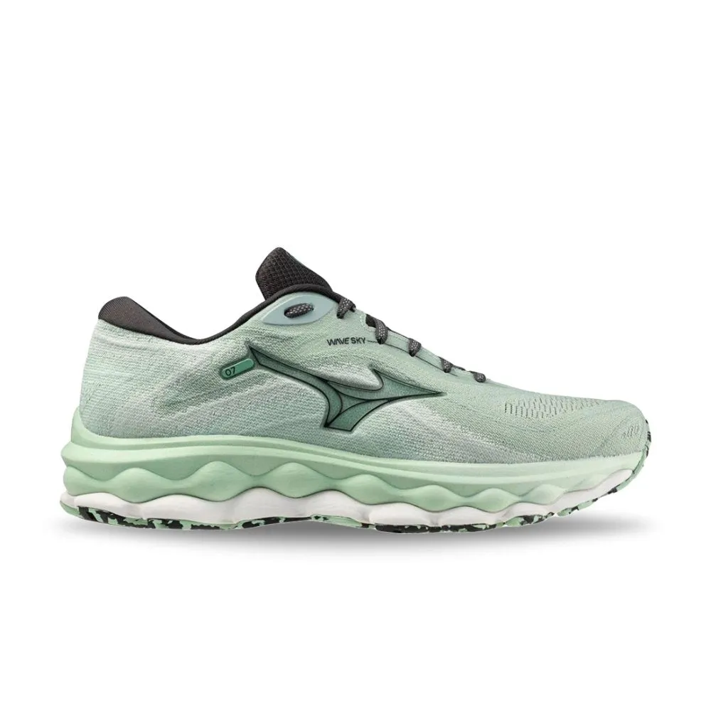 Mizuno Men's Wave Sky 7 - Green Granite/Nimbus Cloud