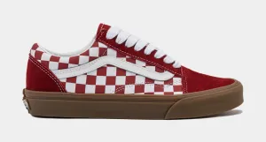 Old Skool Primary Checkered Mens Lifestyle Shoes (Red/Gum)