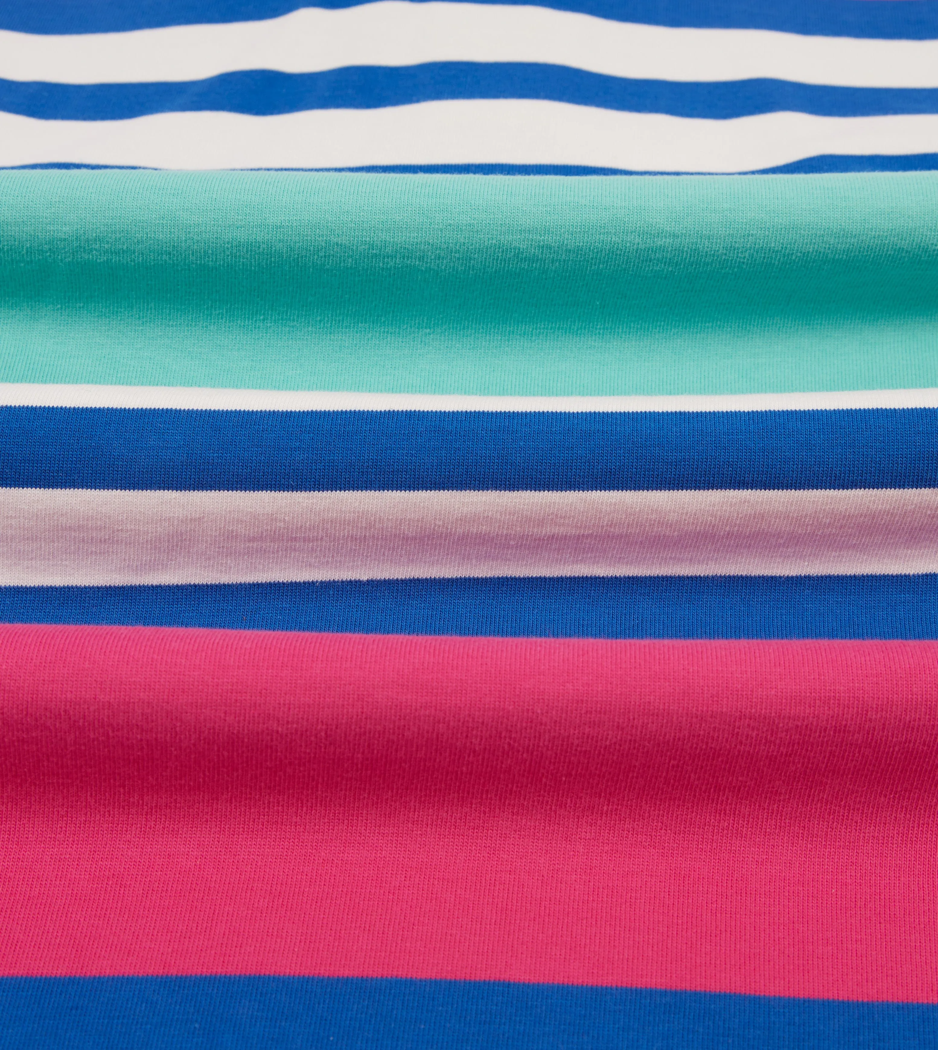 Pink, Green and Blue Stripe Cotton Rugby Shirt