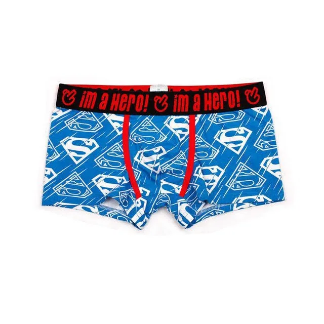 PINK HEROES Men Underwear Boxers Fashion Cartoon Printed Cotton Men Boxer Shorts Underwear Men Boxer Shorts Brand Cueca Panties