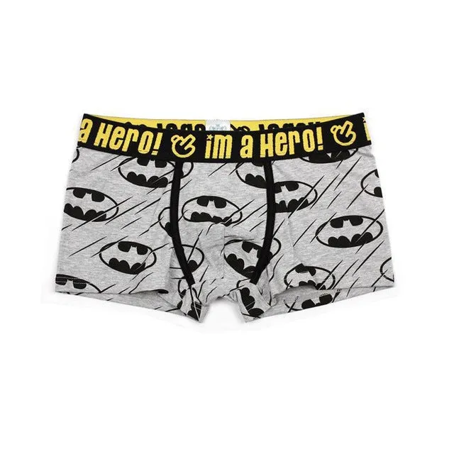 PINK HEROES Men Underwear Boxers Fashion Cartoon Printed Cotton Men Boxer Shorts Underwear Men Boxer Shorts Brand Cueca Panties