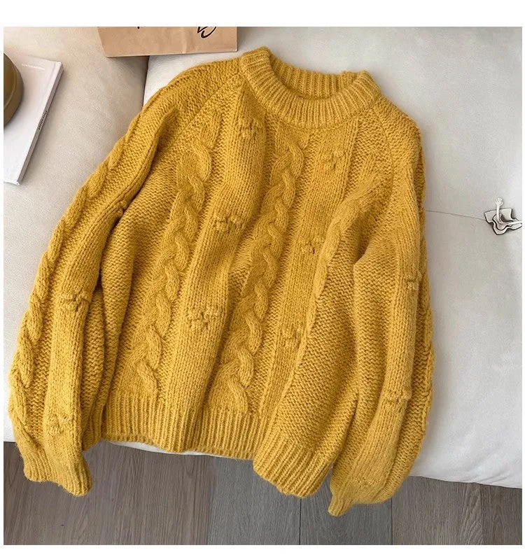 popular beautiful sweaters for women new style round neck sweaters    S4856