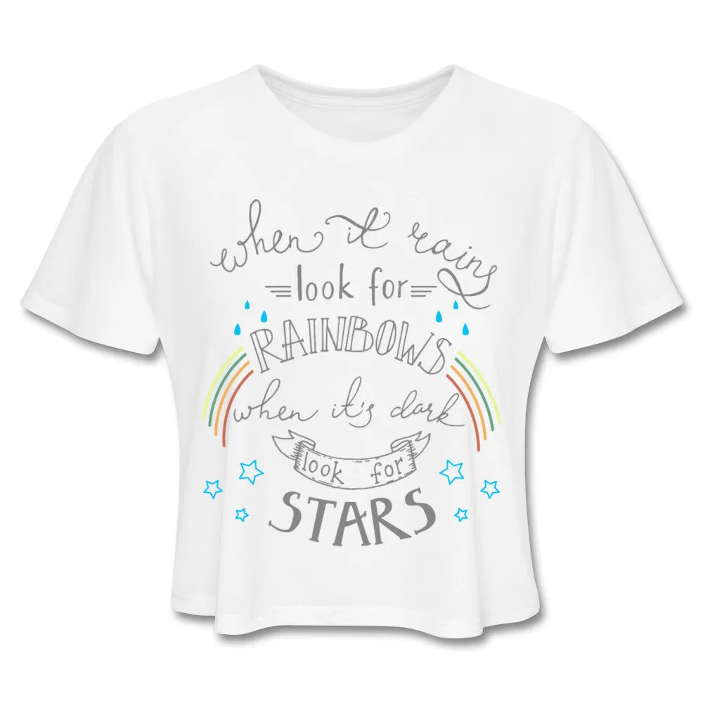 Rainbows And Stars Crop Top