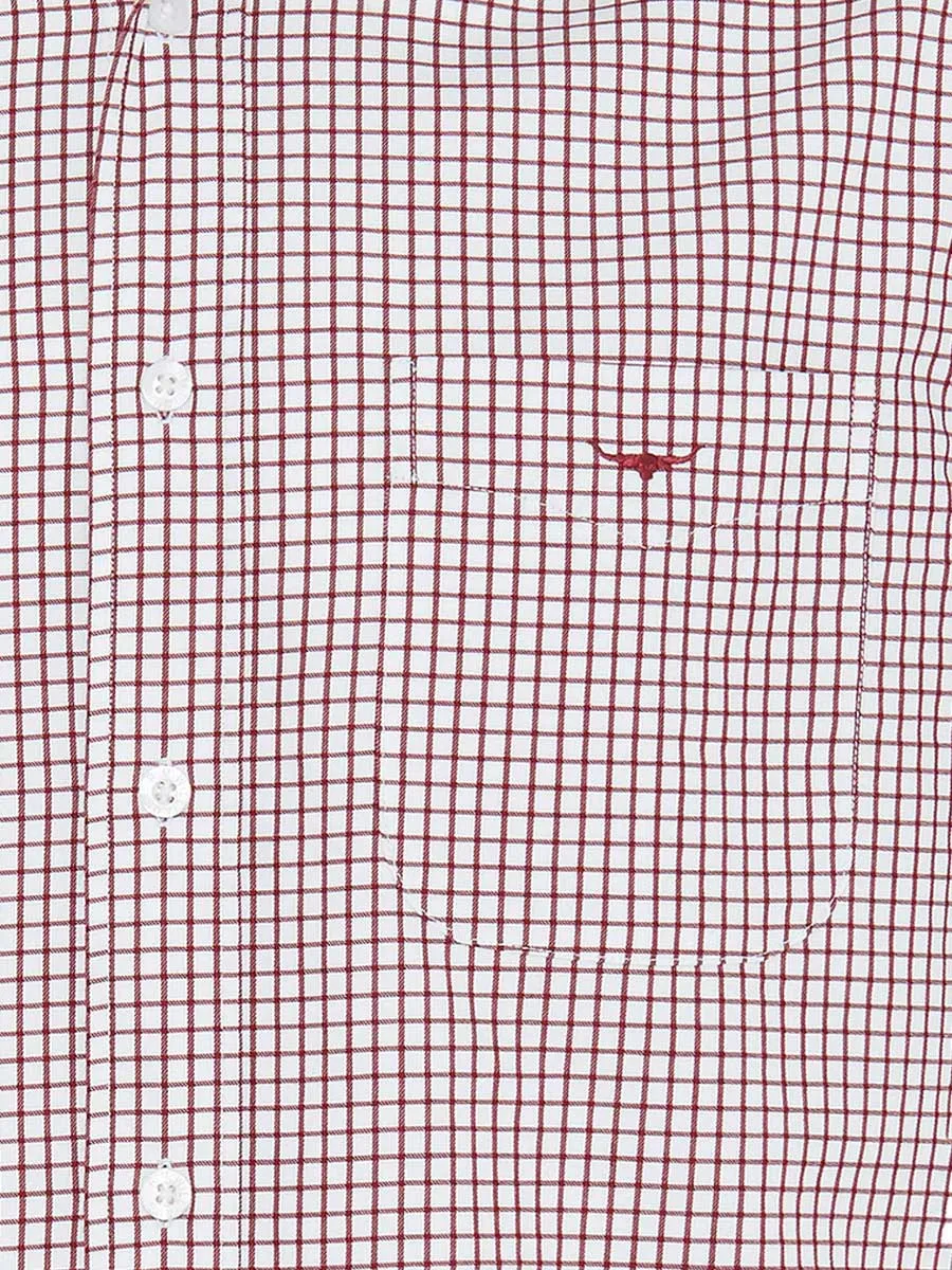 RM WILLIAMS Collins Standard Collar Men's Shirt - Red Check